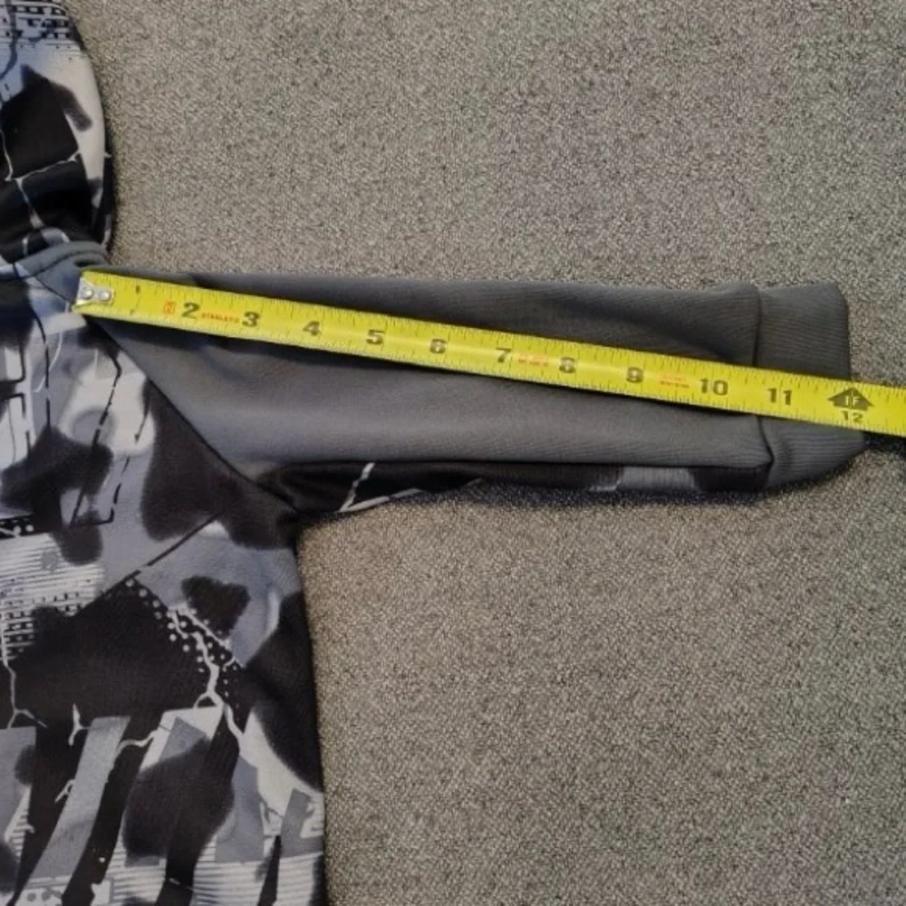 Nike Dri Fit Camo Hooded Jacket Toddler 18M Black Gray Full Zip Pockets Logo